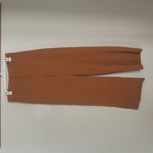 Orange Pinstripe Pants - Picture 1 of 2